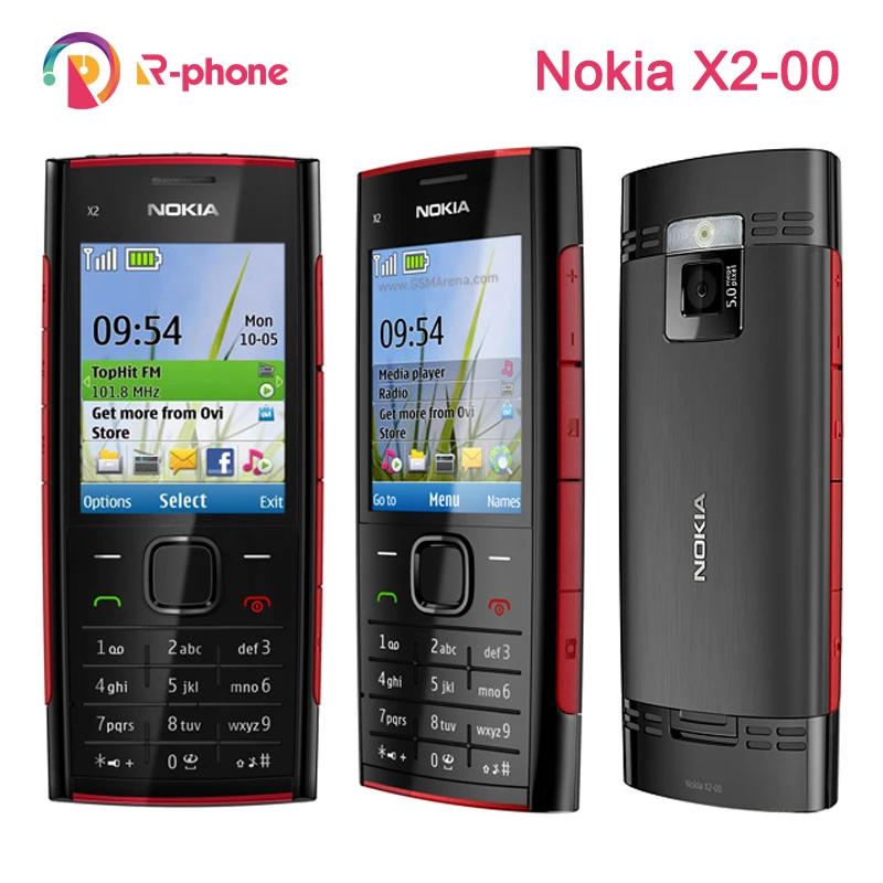 Nokia X2 00 отремонтированный мобильный телефон Bluetooth 5MP Горячая распродажа