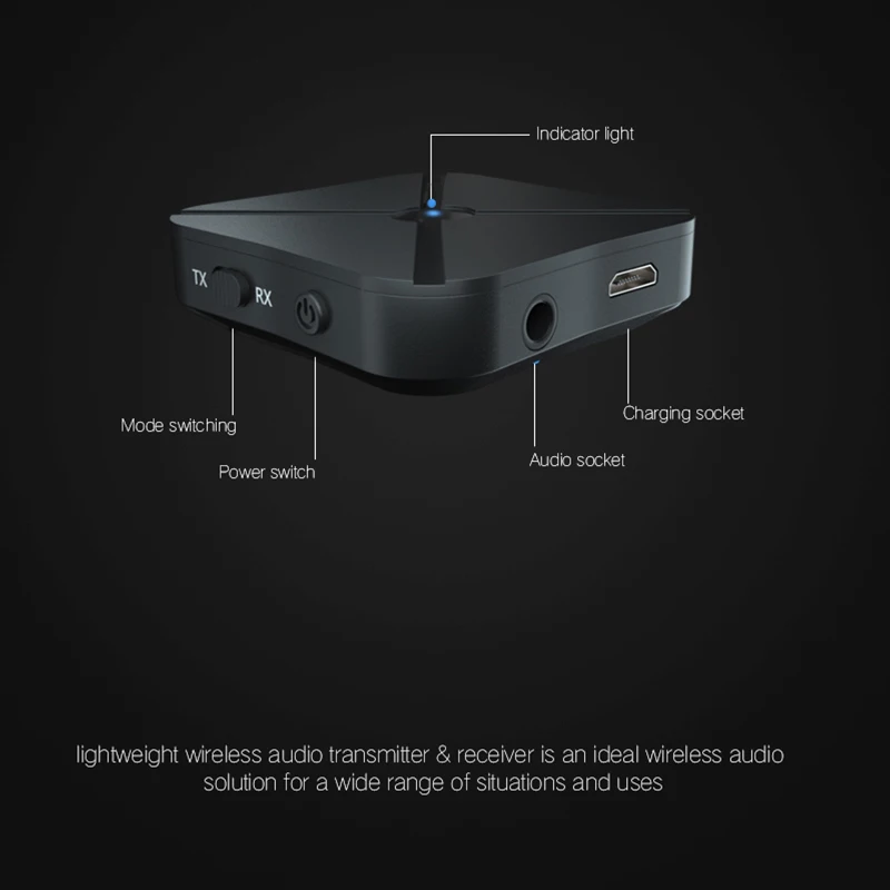 Новый Bluetooth 4 2 приемник и передатчик беспроводной адаптер аудио с 3 5 мм AUX для дома