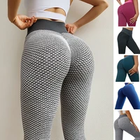 womens high waist yoga pants grid tights yoga pants seamless leggings breathable gym fitness push up clothing girl yoga pant
