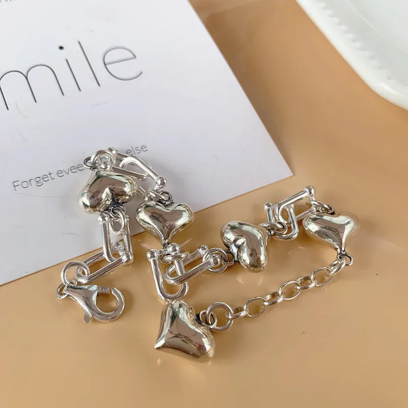 Miuoxion Ретро 925 штамп крест любовь звезда U браслет Личность Простой хип-хоп девушка