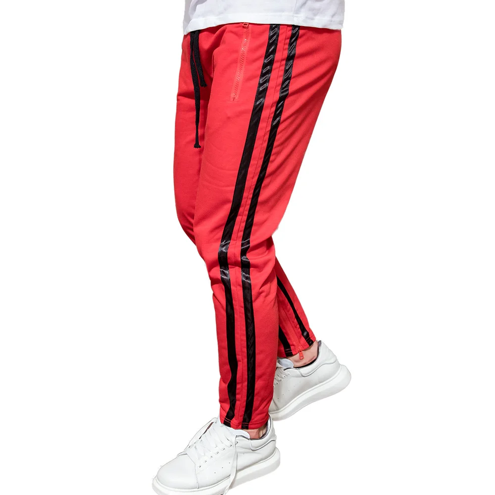 

2021 Spring and Autumn Men's Simple Side-side Double Ribbon Decoration Leisure Sports Pants for Men's Jogging Pants