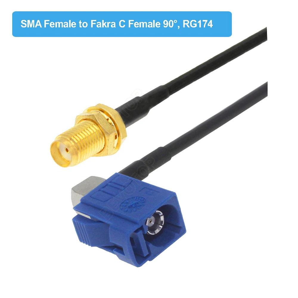 RAL5005 Fakra C штекер/гнездо SMA гнездо RG174 кабель-адаптер Автомобильная