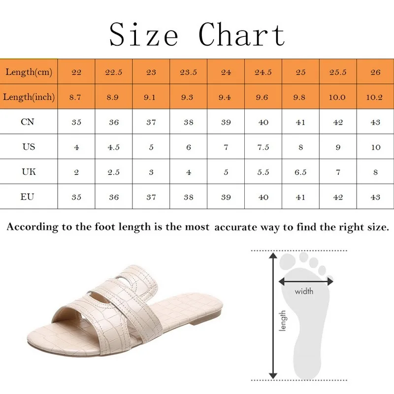 

2021 Brand Women Flats Slippers Fashion Summer Slides Open Toe Flat PU Leather Slippers Leisure Sandal Female Beach Flip Flops