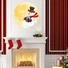 1 шт. флуоресцентная Наклейка на стену Рождественский Снеговик сосна съемные светящиеся рождественские оконные наклейки декор комнаты флуоресцентные