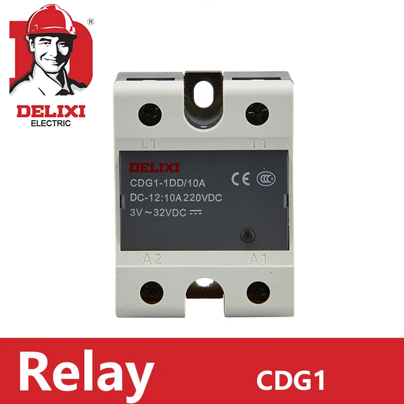 DELIXI реле SSR-15DA DC контроль AC SSR Однофазное твердотельное CDG1-1DA 15A | Строительство и