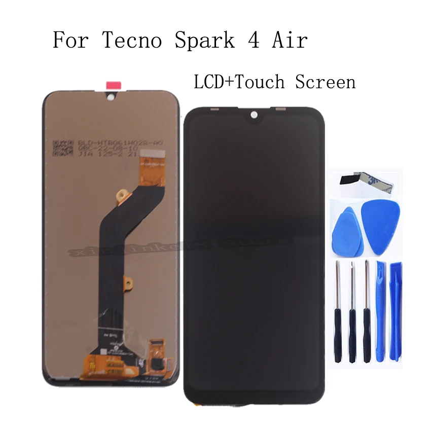 

6.1” For Tecno Spark 4 Air KC6 KC1J Original LCD Display Touch Screen Digitizer Assembly For Tecno Spark4 Air Phone Repair kit