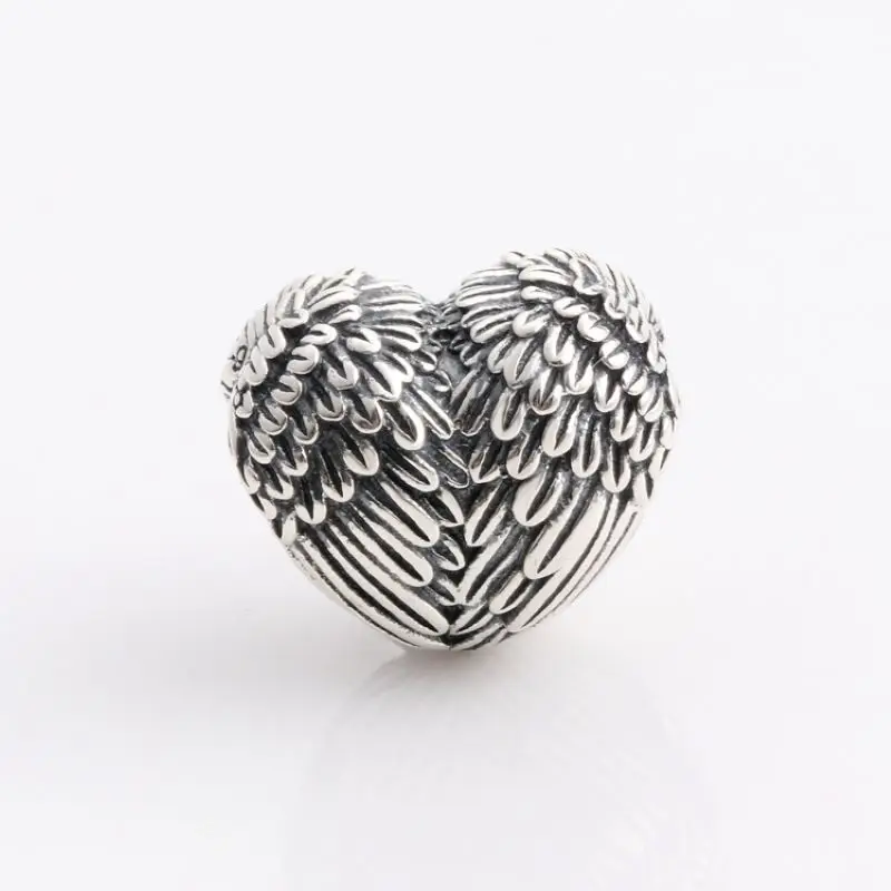 CodeMonkey Подлинная 925 пробы серебро Крылья Ангела подвеска крыло Шарм для