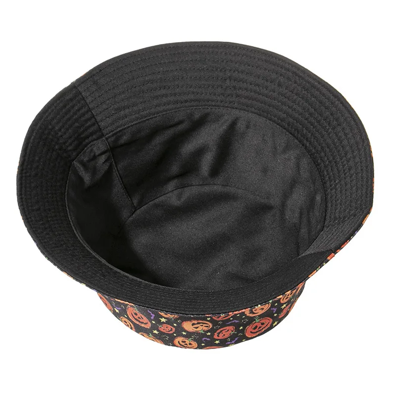 

2021 Cotton pumpkin Print Bucket Hat Fisherman Hat Outdoor Travel Hat Sun Cap Hats for Men and Women 334