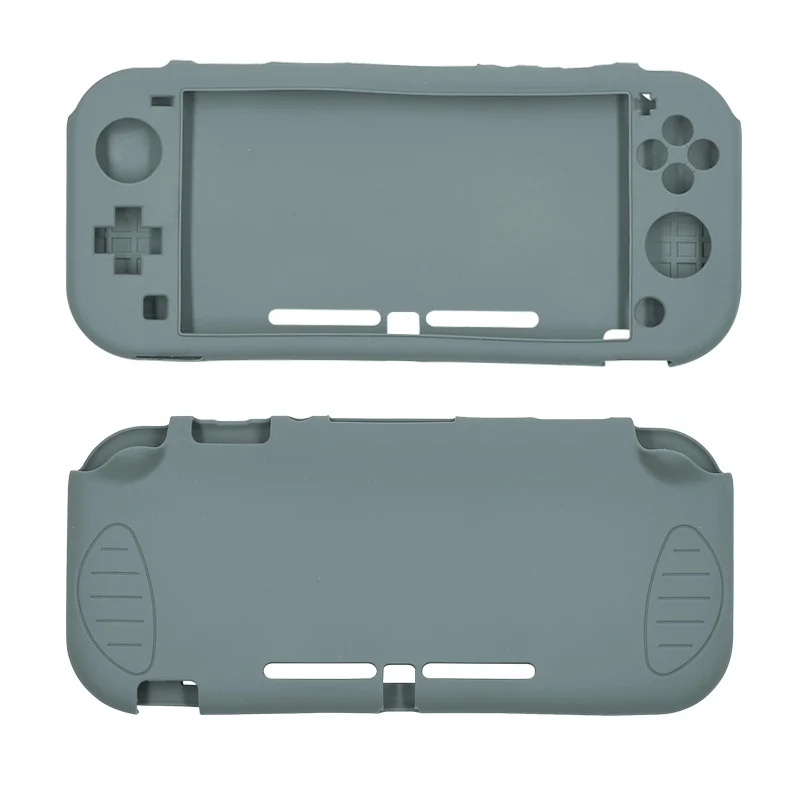 Gray Мягкий силиконовый чехол защитный чехол для Nintendo Switch Lite игровая консоль контроллер переключатель Lite игровая защита аксессуары - Цвет: Gray