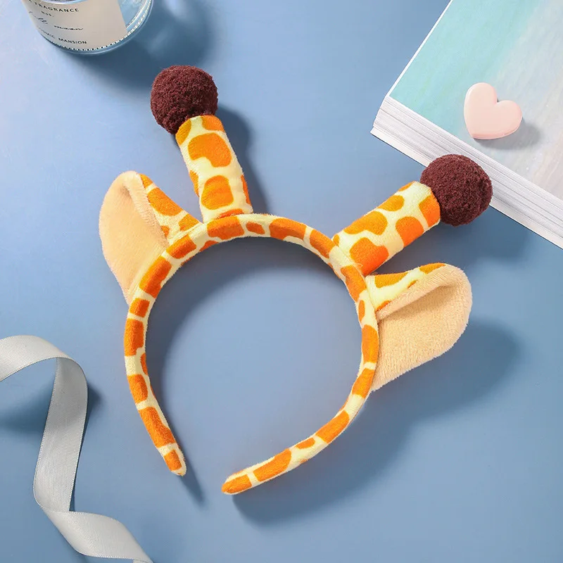 

2020 New Korean Animal Hair Hoop Cartoon Giraffe Rabbit Dog Cute Hair Hoop For Women Birthday Present Hair Accesorios Jewelry