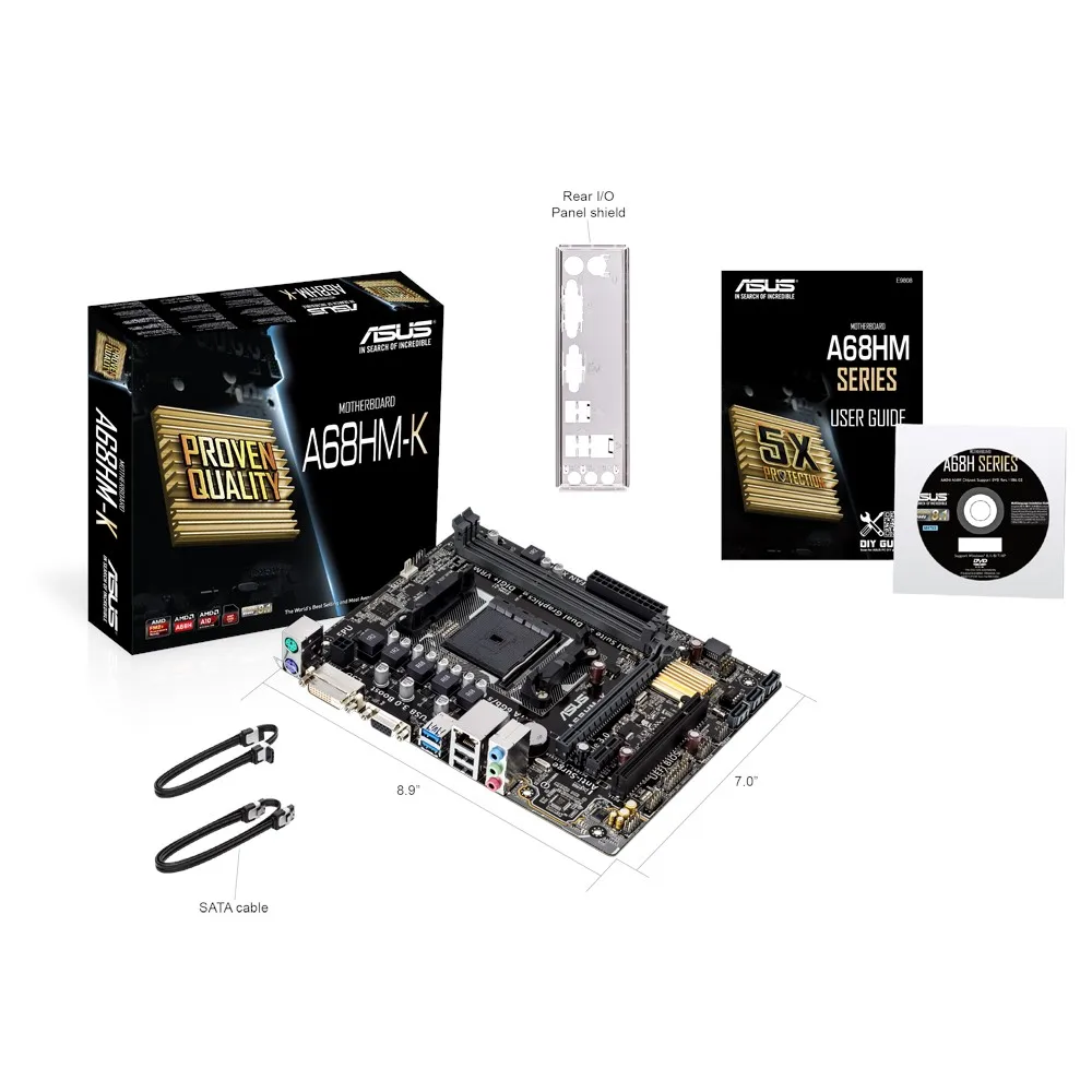 ASUS материнская плата Совершенно новый оригинал A68HM K amd разъем FM2 + Athlon 2xDDR3 4xsata ssd DVI