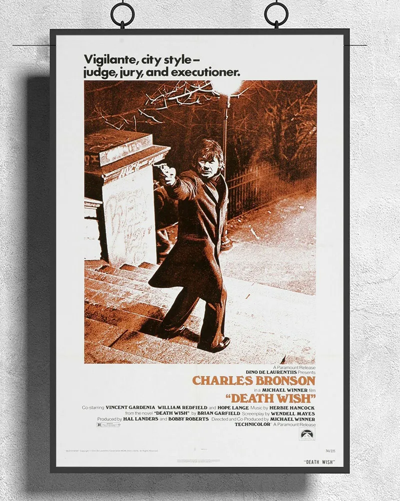 L429 ЖЕЛАНИЕ СМЕРТИ Фильм Чарльз Бронсон РЕДКАЯ Версия 02 Шелковая ткань Постер Искусство Декор Внутренней Живописи Подарок.
