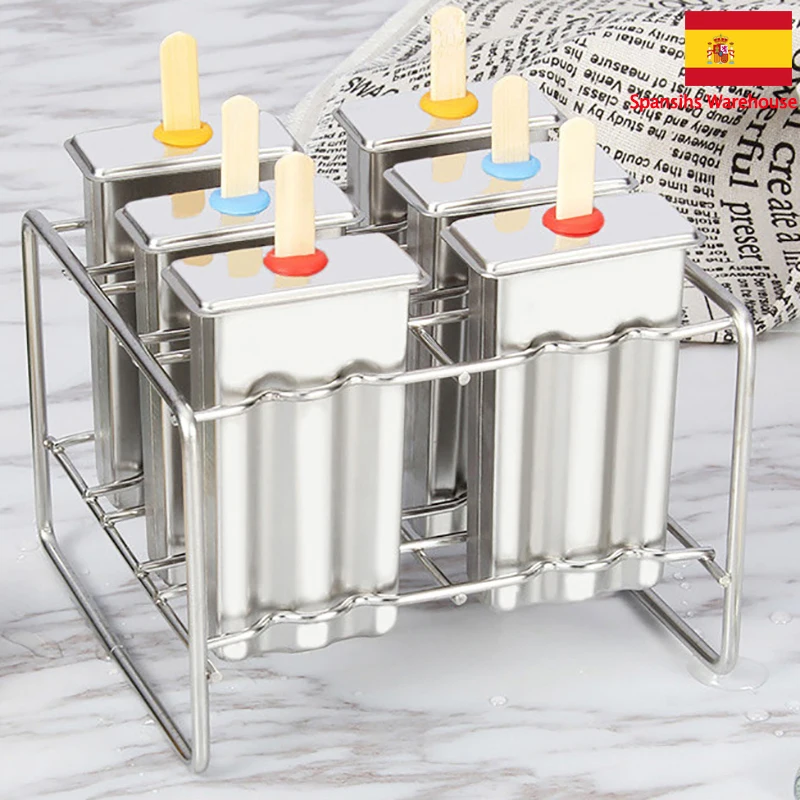 6 шт. формы для мороженого Фруктового нержавеющая сталь инструменты