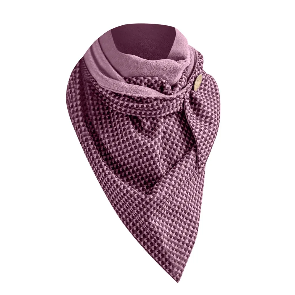 

Fashion Women Scarves Solid Button Soft Wrap Casual Warm Scarf Shawls Fashion Leisure Comfortable Soft Personality