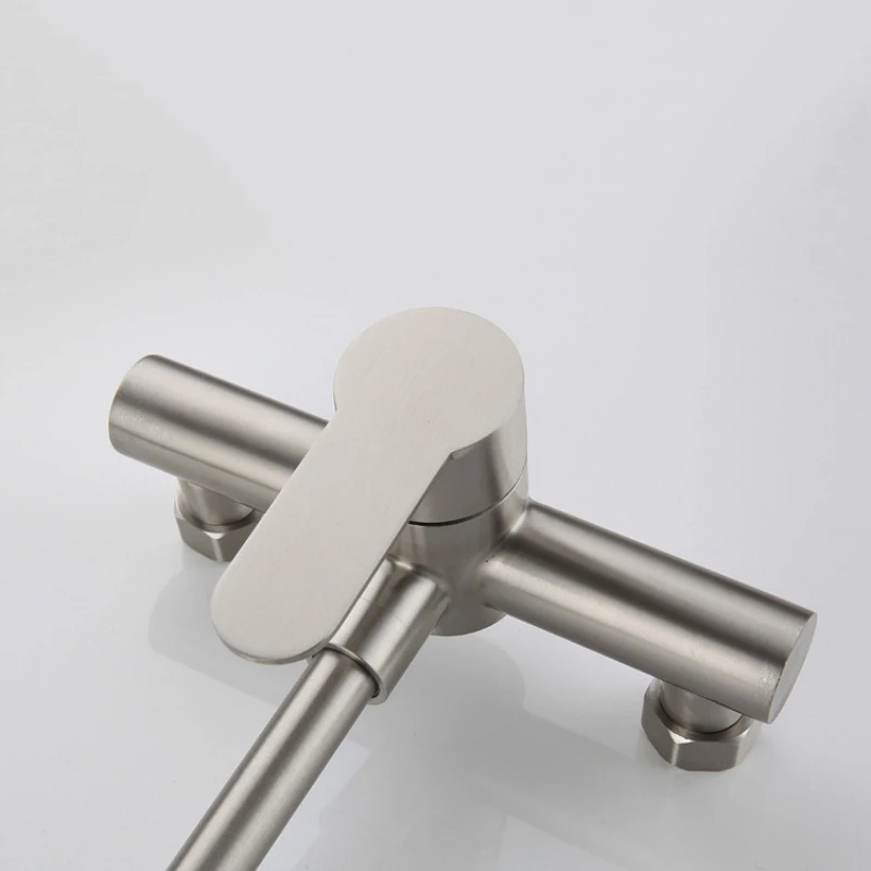 Настенный кухонный кран Pull Down Stream опрыскиватель Bubbler из нержавеющей стали кран для раковины гибкий шланг с двойными отверстиями Смеситель для холодной и горячей воды