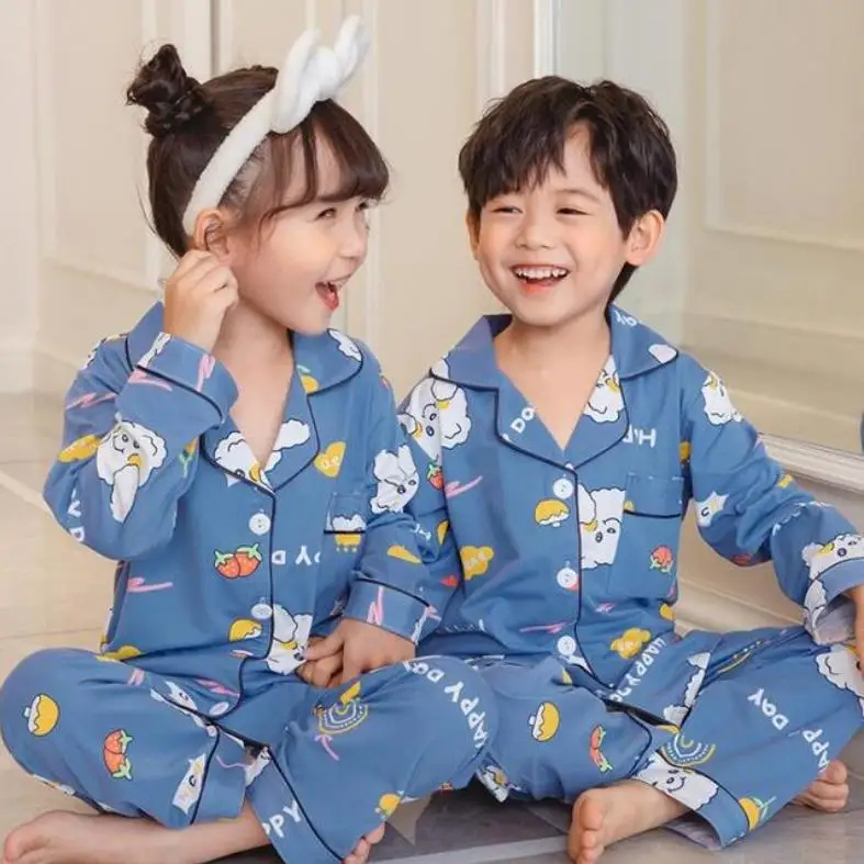 Новинка детский пижамный комплект комплекты одежды для девочек весенне-Осенняя