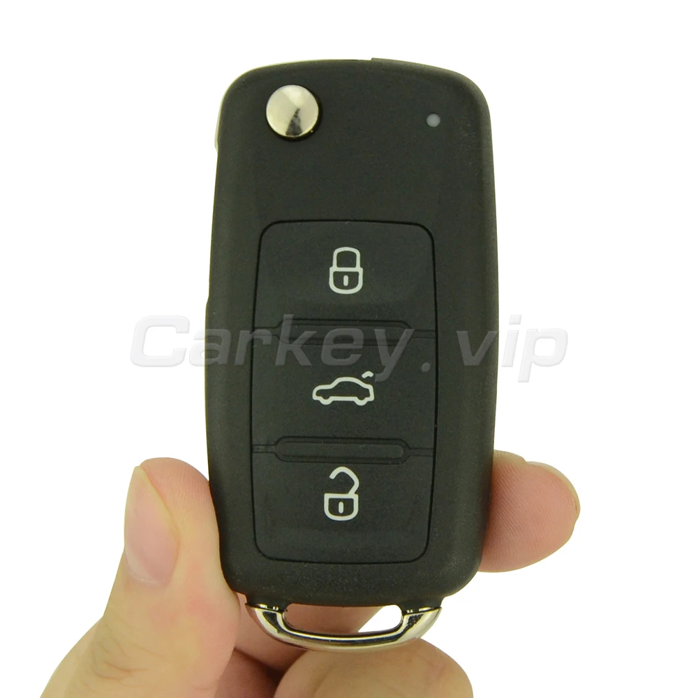 Remotekey 2 шт. флип Автомобильный Дистанционный ключ для VW Volkswagen Beetle Golf Eos Polo 2011 2012 2013 3 кнопки 5K0 837 202 AD ID48 434 МГц