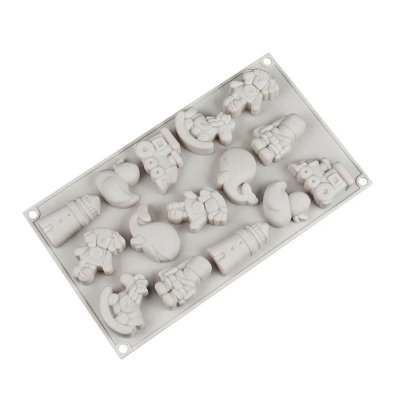 

New Animal Toy Shape Cake Silicone Mold For Mousse Chocolate Fondant Cake Decoration Baking Tools DIY Soap Molds