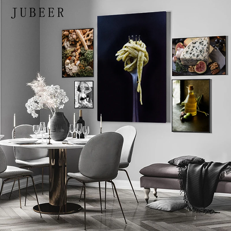 Плакаты и принты с едой Картина на холсте фруктами овощами обедом настенная