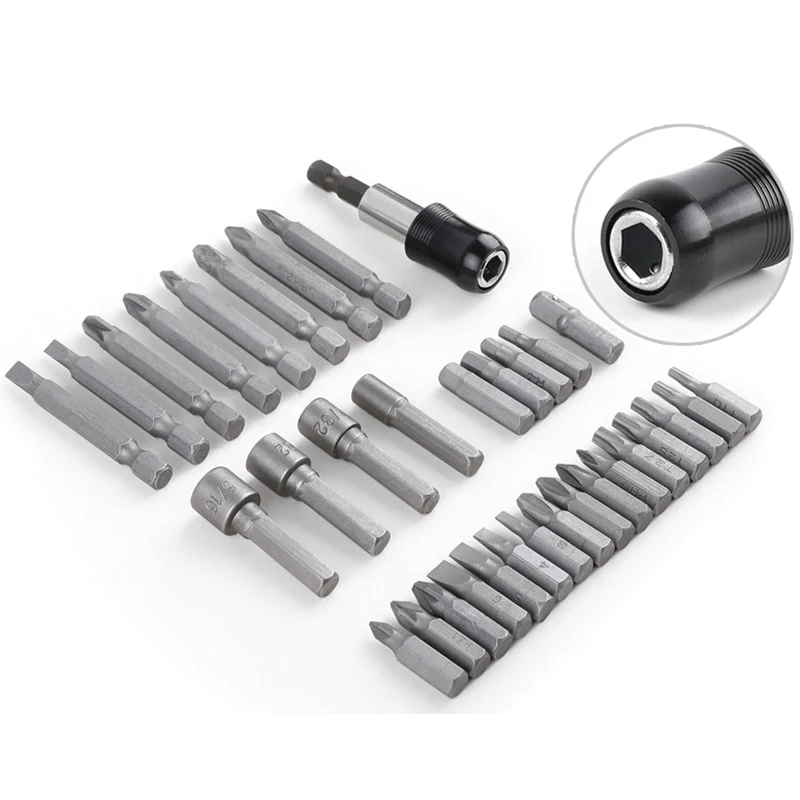 34-Piece Screwdriver Bit Set Slotted Phillips Hexagon | Инструменты
