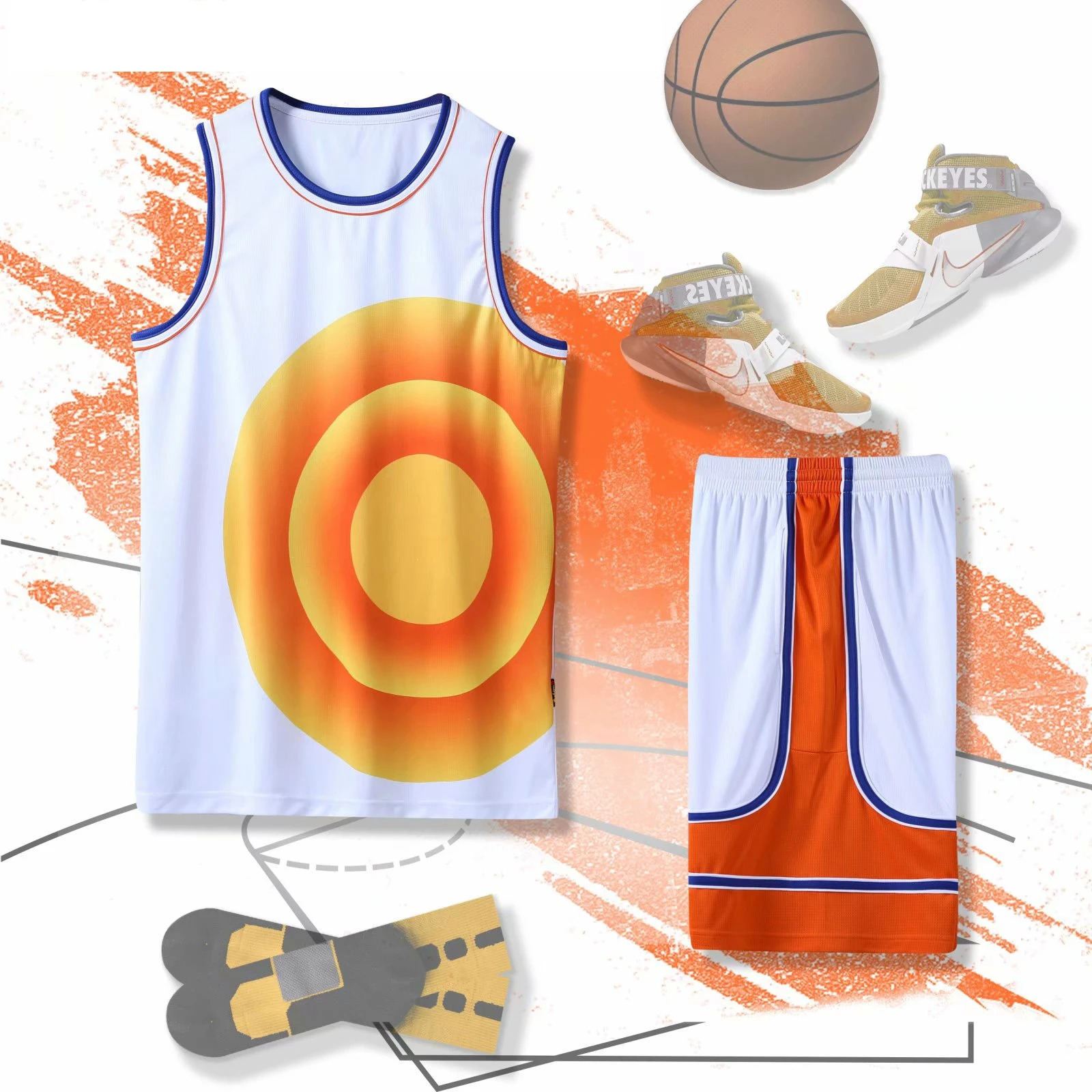 

Men's basketball clothing custom production training clothing competition team jersey vest jersey set