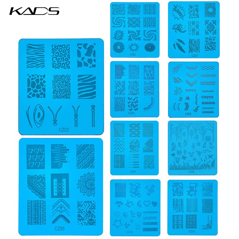 KADS Штамп nail art Штамповка Изображения Нержавеющей Стали Плиты DIY Nail Art Советы
