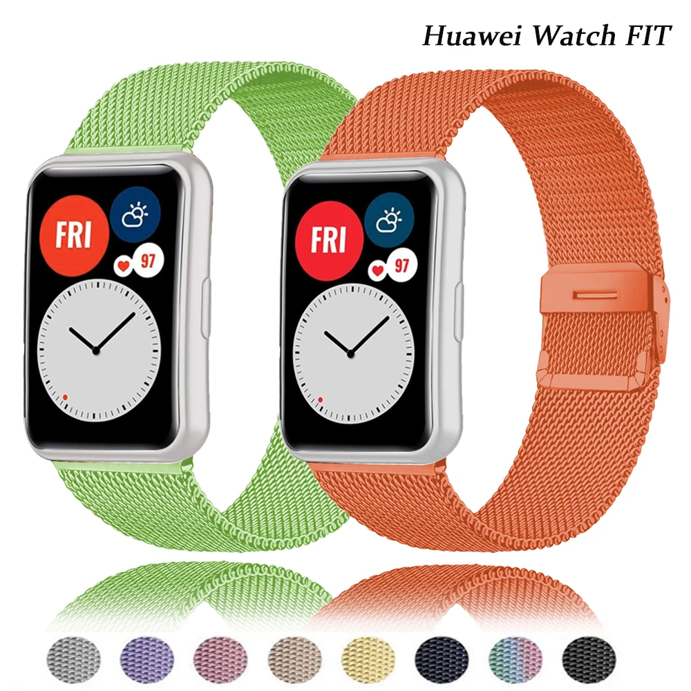 

Magnetic Band For Huawei Watch FIT Strap Accessories stainless steel metal buckle watchband bracelet Huawei Watch fit 2021 Strap