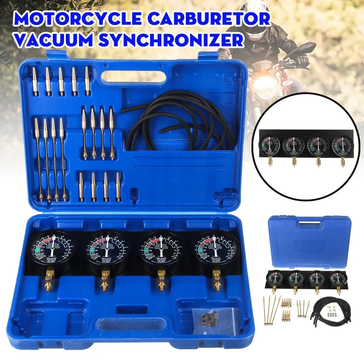 

Universal Fuel Vacuum Four-cylinder Motorcycle Carburetor Synchronizer Sync Gauge Fit For Honda XJ XS 1200 Carburetor Accessory