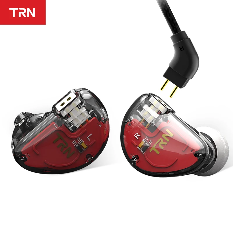 Гибридные наушники вкладыши TRN V30 1DD + 2BA Hi Fi для бега занятий спортом стерео с