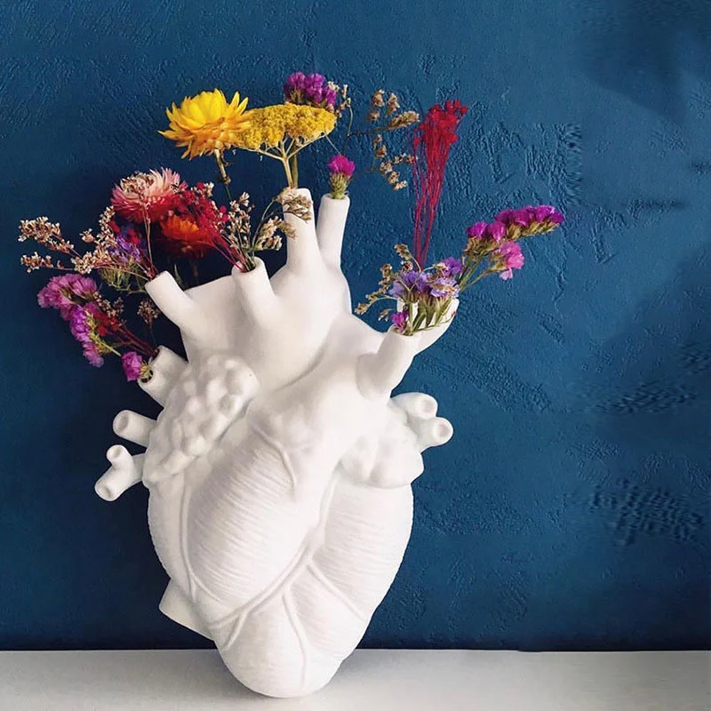 

Анатомическая ваза в форме сердца, цветочный горшок в скандинавском стиле, сушеные вазы, скульптура, настольный цветочный горшок для украше...