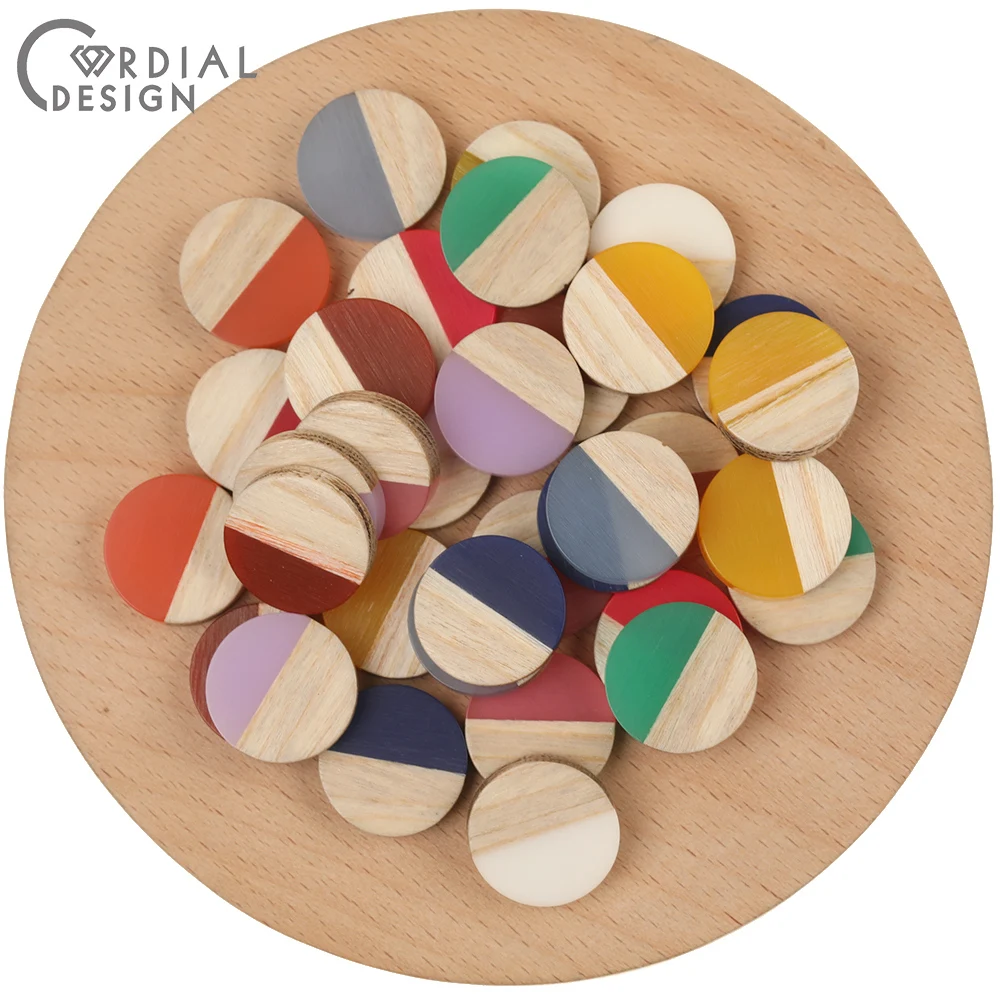 

Cordial Design 100Pcs Jewelry Accessories/Hand Made/Jewelry Findings & Components/DIY Earring Making/Natural Wood & Resin/Charms