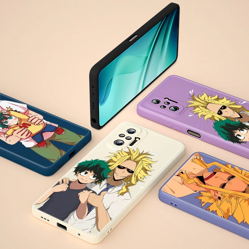

All Might My Hero Academia For Redmi Note10T 10S 9S 9T 8T 7 Pro Max 5G Soft Cover Liquid Phone Case