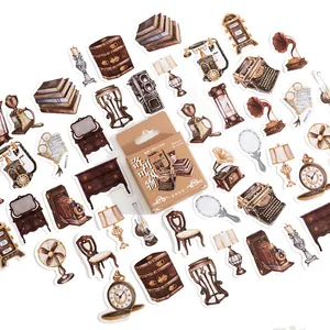 Бумажные наклейки под старину, 46 дюймов, шт.упак. г., винтажные бумажные наклейки для канцелярских принадлежностей, наклейки для скрапбукинга, дневника, альбома