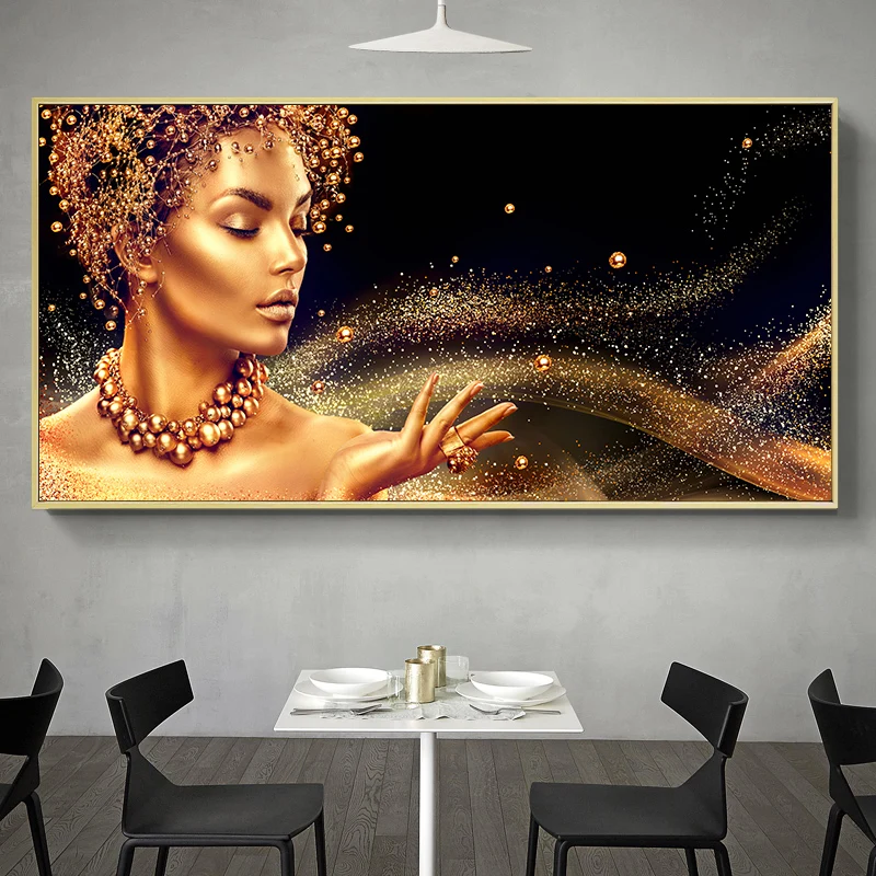 Золото ню жемчужное ожерелье для женщин ювелирные изделия масляной живописи