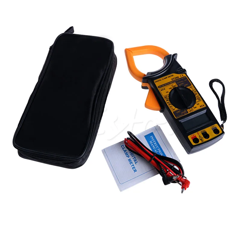 Новый цифровой вольтметр Амперметр Омметр мультиметр AC DC Вольт тестер зажим