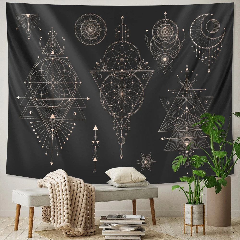 Психоделическая сцена животное домашнее Искусство декоративный гобелен ведро