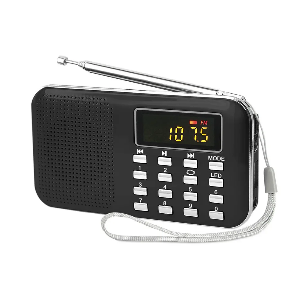 

Multifunctional Mini Portable Handheld FM Radio Digital Display TF Speaker USB MP3 Player Rechargeable