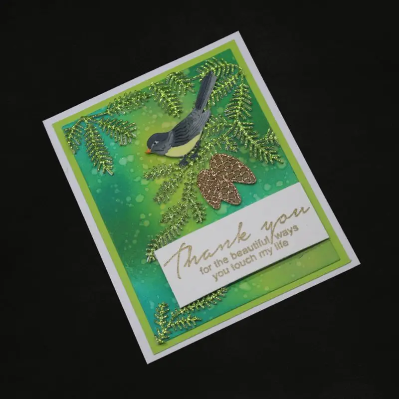 

Bird Leaf Metal Cutting Dies Stencil Scrapbooking DIY Album Stamp Paper Emboss