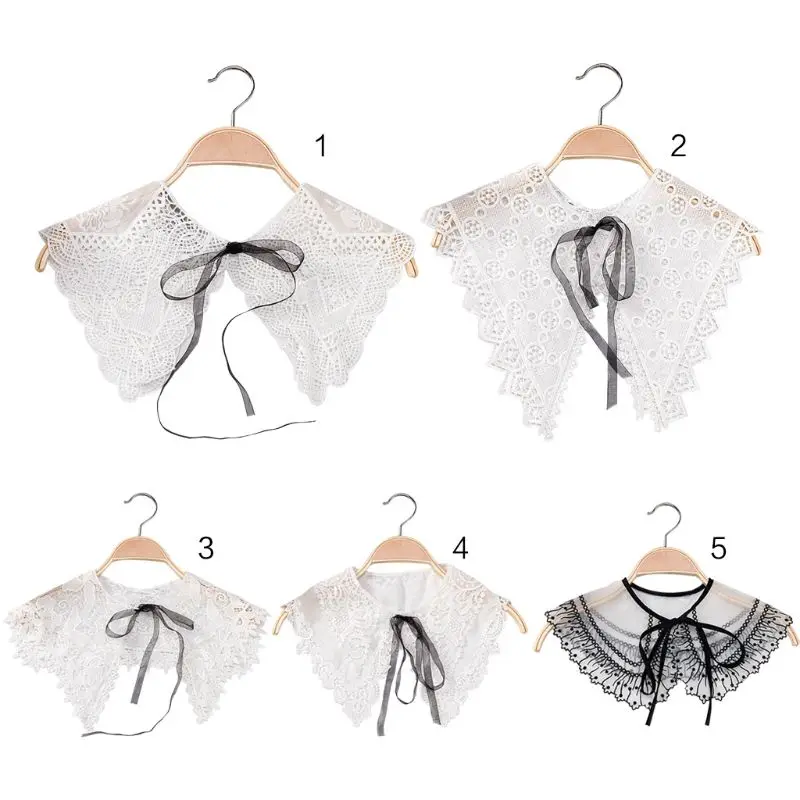 Корейский женский кружевной шифоновый чокер с искусственным воротником на