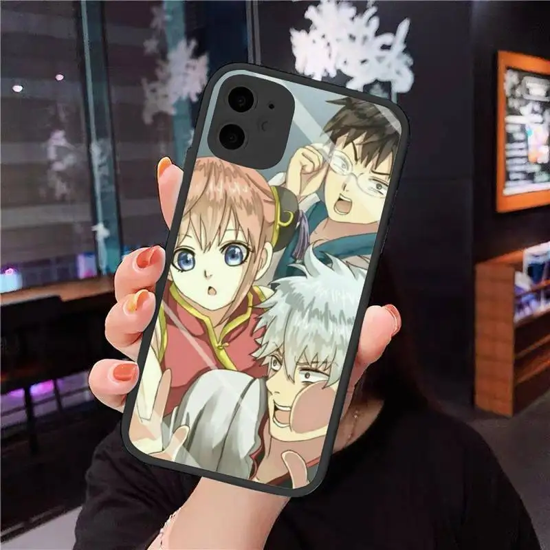 

Anime GINTAMA Sakata Gintoki Phone Cases Matte Transparent for iPhone 7 8 11 12 s mini pro X XS XR MAX Plus cover funda shell