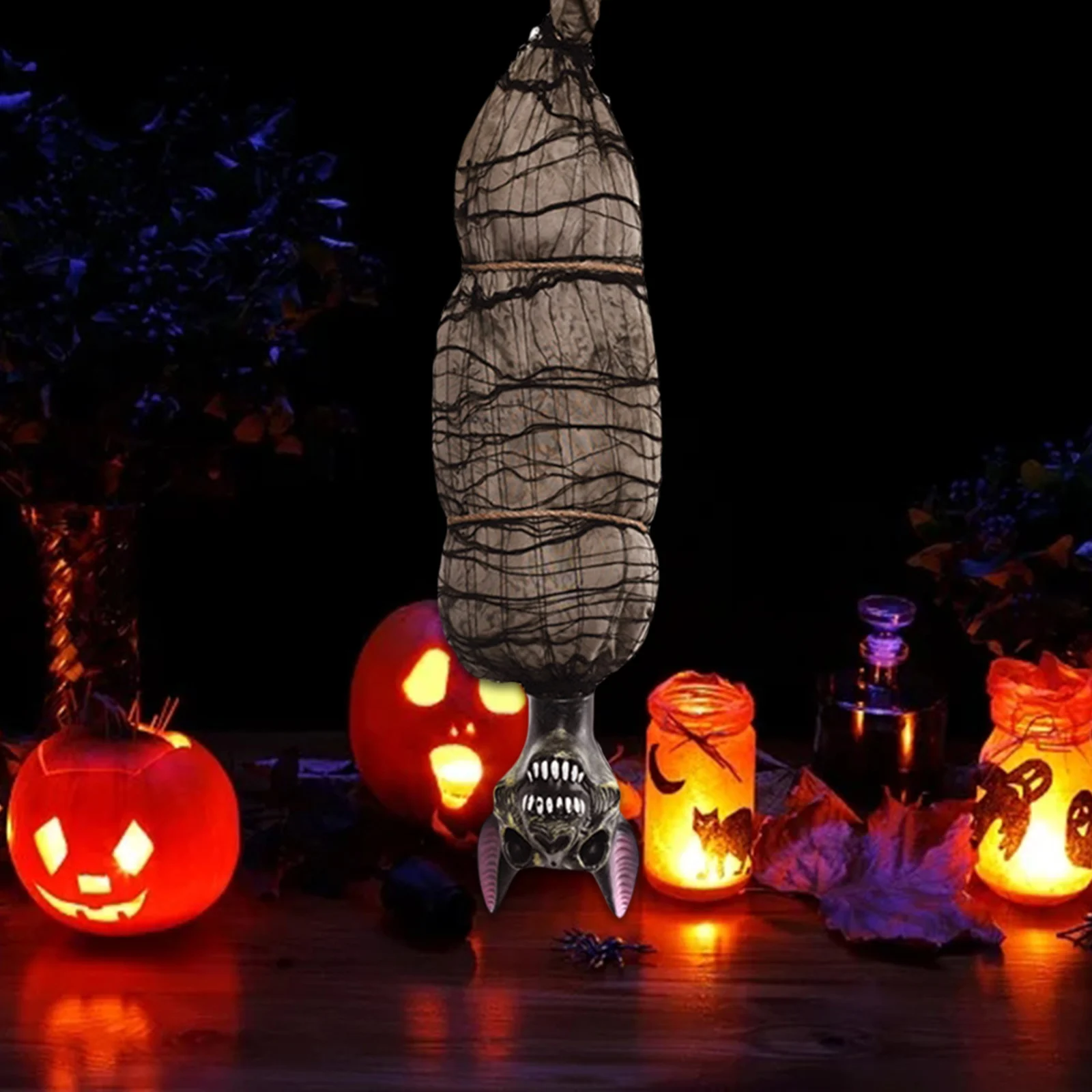 

Horror Hanging Ghost Halloween Decoration Props Scary Haunted House Zombie Bat Decorations Prop Bar Party Luminous Tricky Toy