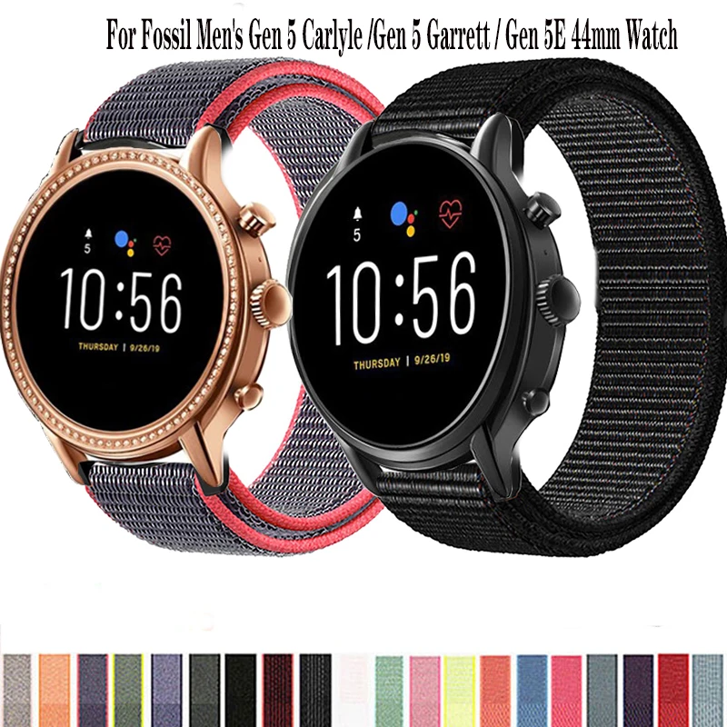 Ремешок нейлоновый 22 мм для Fossil Men Gen 5 Carlyle 46 браслет Samsung Gear S3 Classic - купить по