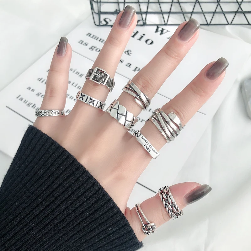 HZ 2019 винтажные трендовые металлические Многослойные Регулируемые открытые