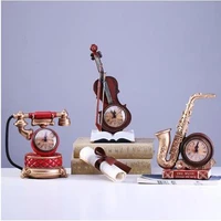 violin and saxophone musical instrument model crafts creative european style retro artwork home office desktop decorations