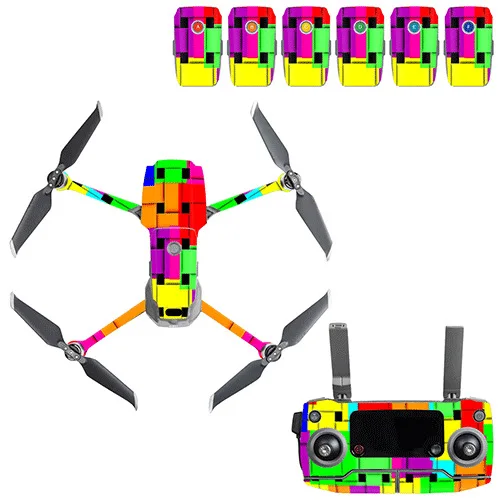 Белый Граффити наклейка Skins Комплект для DJI Mavic 2 Drone Body sticker пустынный камуфляж наклейки аксессуары для кожи Mavic 2 PRO/Zoom - Цвет: Белый
