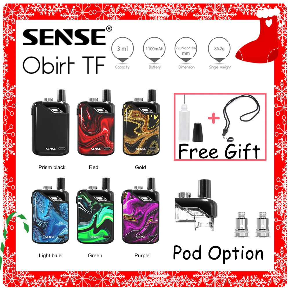 Оригинальный Sense Orbit TF Комплект Pod система стартер Vape 1100 мАч батарея 3 мл