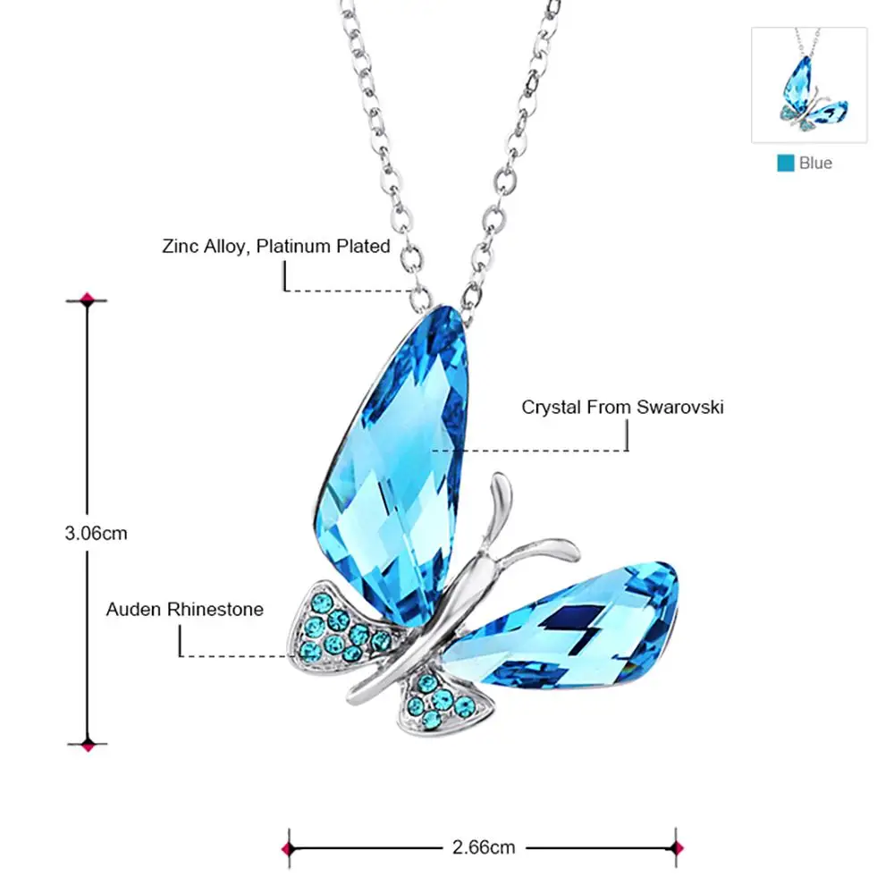 Элегантное Длинное Ожерелье Neoglory с австрийским кристаллом и подвеской в виде