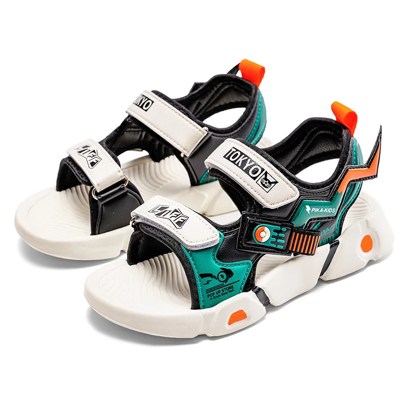 

Boys summer sandals 2021 fashion big kids princess shoes children soft bottom Korean boy kids shoes wholesale