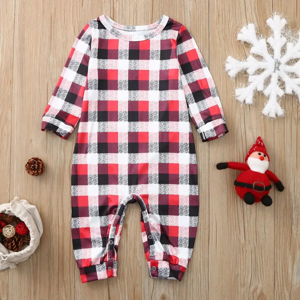 

2020 Christmas Family Matching Pajamas Set Deer Adult Kid Family Matching Clothes Top+Pants Xmas Sleepwear Pj's Set Baby Romper