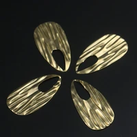 brass 41 6 21 3mm diy handmade accessories pleated drop shaped upper hollow geometry stylish and simple copper pendant